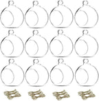 12 Pcs 3.15"/ 8cm Hanging Glass Tealight Holder Globe Plant Terrariums Glass Orbs Air Plants Tea Light Candle Holders Home Decor Indoor Outdoor Garden DIY Gifts (9 Pcs + 3 Pcs)