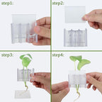 3 Holes Upgraded Aquatic Plant Cup Aquarium Plant Holder for Tank,Aquascape Accessories Decorations- White 2 Pcs