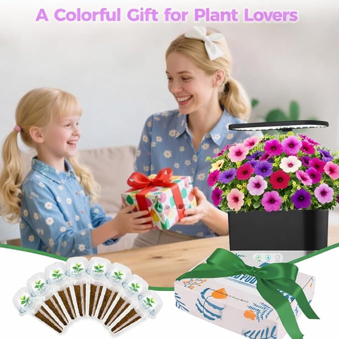 Cascading Petunias Seed pod Kit - Flower Seed Pod Refill for All Indoor Garden, 8 Grow Pods with Seeds of Cascading Petunias, Compatible with All Hydroponics Growing Systems