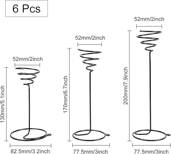 AHANDMAKER 6 Packs Airplant Planter Holder, 3 Sizes Air Plant Container Tillandsia Holder for Displaying Small Air Plant, Home Office Desktop Decoration