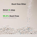 Zutto Nyan 4 in 1 Cassava Cat Litter - Advanced Fast Clumping, Flushable, Low Tracking, 99% Dust Free. Natural Plant Based,Pet Friendly, Great for All Cats, Sensitive Paws, Kittens(5.3 lbs x4 Bag)