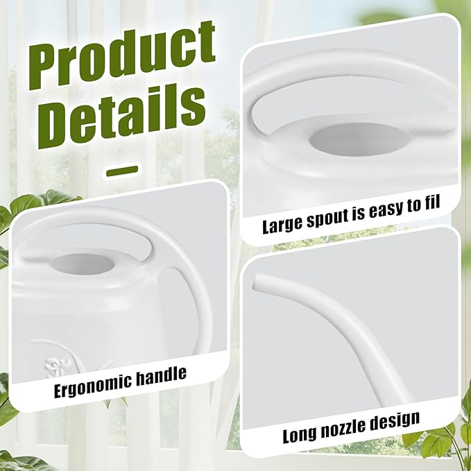 Plant Watering Can - 1/2 Gallon - White