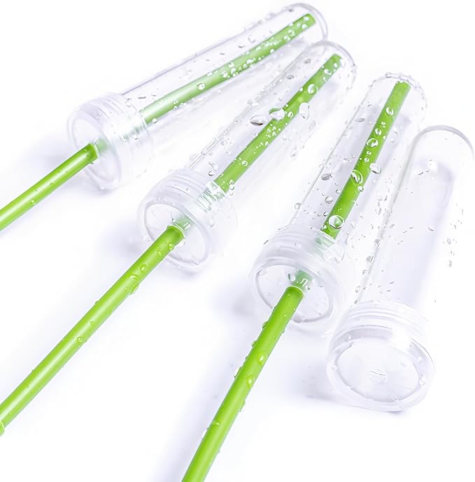 20Pcs Flower Water Tubes, 4cm Long Plastic Floral Hydration Vials with Caps, Clear Water Storage for Fresh Flower Preservation, Cut Flower Hydration for Bouquets Arrangements DIY