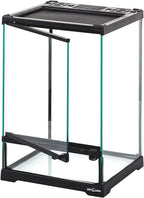 REPTI ZOO Mini Reptile Glass Terrarium,Front Opening Door Full View Visually Appealing Mini Reptile or Amphibians Glass Habitat
