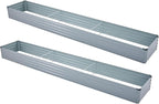 Meberam 2 Pack 12x2x1FT Galvanized Raised Garden Beds Kit Outdoor Metal Gardening Planter Box for Vegetable Elevated Flower Herbs,Gray