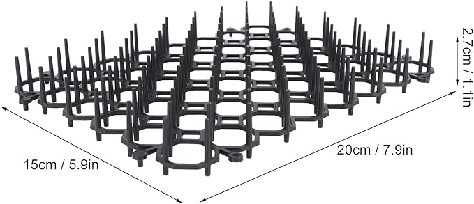 Agatige 12PCS Cat Deterrent Mat, 6 X 8 in PP Scat Mat Cat Spikes Blocker for Keeping Away Pet Dogs Protecting Plants