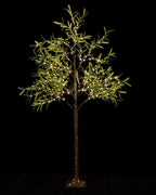 TYBEEU 6ft Lighted Olive Tree with 300 Warm White LED Lights, Dimmable, Ideal for Indoor & Outdoor Holiday Decor, Home, Garden, Wedding & Party