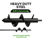K-Brands Auger Drill Bit for Planting – 1.6 x 9 Inch & 3 x 9 Inch Set - Garden Spiral Hole Drill and Bulb Planter Tool - Bedding Plants, Umbrella Holes - 3/8 Inch Hex Drive Drill