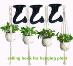 6 Sets White Ceiling Hooks for Hanging Plant, Heavy Duty Swag Toggle Hooks with Hardware (Black)
