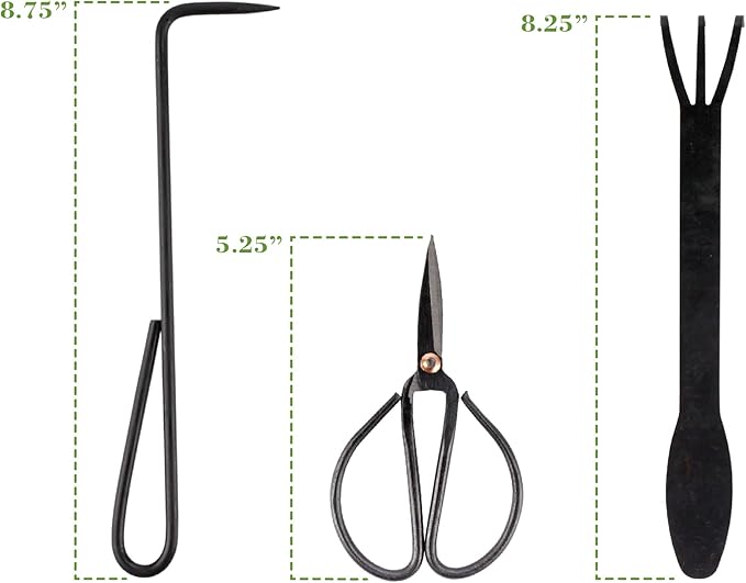 BambooMN Bonsai Tool Kit 5pc Basic Care Set - 30 Sets