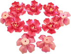 10 PCS 3D Flower Ceramic Tiles,1.6" Handmade Procelain Ceramic Flowers for Artwork,Fish Tank,Vases,Living Room, Dining Table,Office, Home Floral Decor (Double-Flowered Iridescent Red)