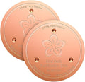 Mellbree 2-Pack Bird Bath Copper Disc, 0.6mm Flower-Style Reinforced 99.99% Pure Copper Disk for Physical Safe Clean Water, Universal Compatible with Outdoor Birdbaths, Bowl (Flower)