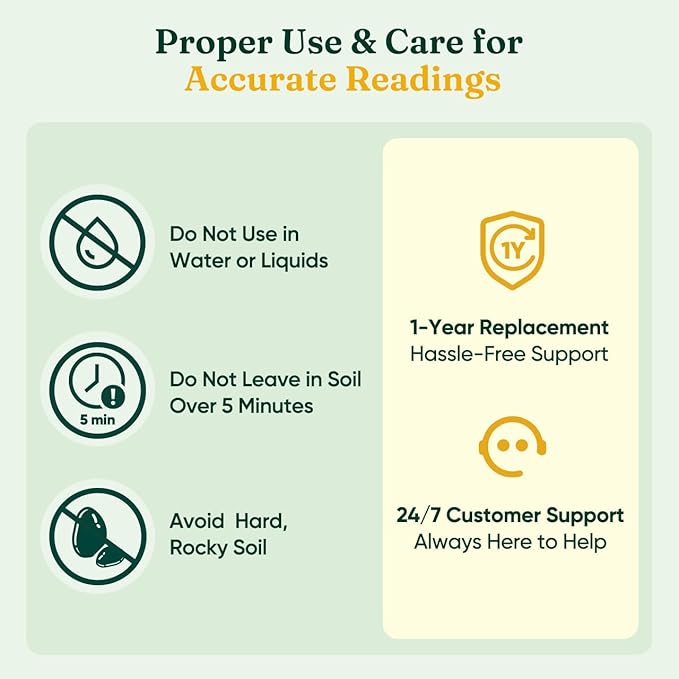 3-in-1 Soil Moisture Meter, Digital Plant Water Meter, Temperature & Sunlight Intensity Sensor, LCD Display Soil Tester for Gardening, Farming, Plant Care, Indoor & Outdoor Plants, 2 Pack