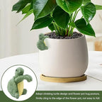 Turtle Flower Pot Hugger Decoration, Green Resin Hanging Planter Ornament, About 2.75 in Tall, for Pot Edge Terrarium Shelf and Patio Decor, 1 Pack