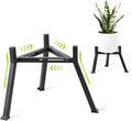 Metal Plant Stand Indoor Outdoor- Anti-Rust Metal Plant Stand, Stable Corner Plant Stands Fits 5.9 to 8.7 Inches Pots, Adjustable Heavy Duty Plant Pot Flower Holder for Patio, Garden, Home, Black - 1 Pack