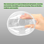 OUPSAUI 20 Pack 5 Inch Clear Nursery Pots for Plants, Clear Plastic Plant Pots with Drainage Holes, Flexible Nursery Pots Variety Pack, Seedling Planter Seed Starter Pots (5 Inch)