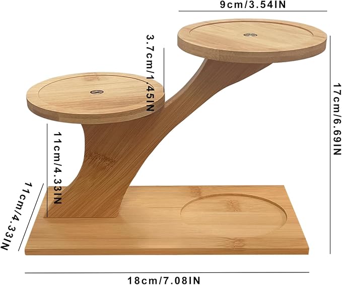 1 Pack Tabletop Plant Stand Indoor Small Windowsill Flower Shelf Bamboo Mini Succulent Windowsill Shelf Bamboo Trayfor Home, Office, Living Room, Bedroom Decoration(Without plant pot)