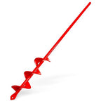 Red Garden Auger Drill Bit for Planting, 1.6"x16.5" Post Hole Digger & Bulb Planter Tool, Fits 3/8" Hex Drive Drill, for Seeds, Flowers, Tree Roots, Fence Posts and so on