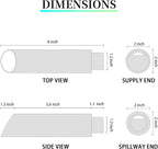 1.2 Inch 316 Stainless Steel Round Waterfall Spout Scupper, Outdoor Spillway Water Fountain Landscape Decor for Pools, Ponds, Water Walls, Overall Length 8 Inch (Matt Black)