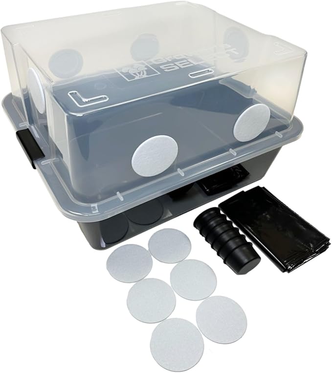 Myco Labs Grower's Select Mushroom Monotub Fruiting Chamber with Filter Disks and Liner