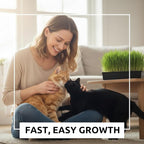 Cat Grass Seeds for Growing | 4 Way Blend, Rye, Wheat, Oats and Barley | Made in USA | Safe Non-GMO Pet Grass for Cats & Pets | Fast Sprouting (5 Pounds)