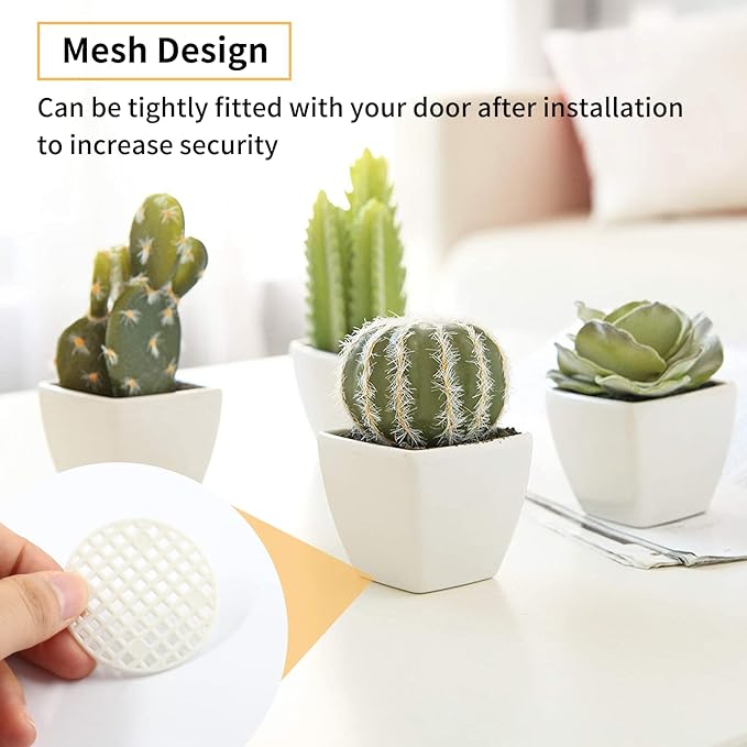 Bivethoi 100pcs Plant Pot Mesh Hole Cover Bonsai Drainage Mesh Insert, Flower Pot Hole Mesh Pad Bottom Grid Mat, Round Mesh Screen Pot Bottom Gasket for Garden Prevent Soil Loss (1.8" / 45mm, White)
