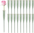 100 Pcs Floral Water Tubes, 6 Inch Green Floral Tubes with Rubber Caps, Plastic Fresh Flower Water Tubes Flower Arrangements Supplies for Bouquet Stem Supplies