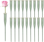 100 Pcs Floral Water Tubes, 6 Inch Green Floral Tubes with Rubber Caps, Plastic Fresh Flower Water Tubes Flower Arrangements Supplies for Bouquet Stem Supplies