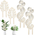 OLYCRAFT 4Pcs 2 Style Wood Plant Trellis Monstera Leaf Wood Trellis for Potted Plants Small Indoor Plant Trellis Wood Vine Plant Support for Climbing Plants Potted Plants Support - 9.8~15.6 inch Long