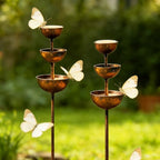Rain Catcher - Plant Support Metal Garden Ornament with Water Catching Design, Rain Catcher Garden Stake Plant Stake Support for Climbing Flowers, Decor Yard for Garden Sculpture Bee Bird (2)