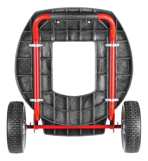 Rubbermaid Commercial Products Brute Construction and Landscape Dolly, 250-Pound Capacity, Red, Heavy Duty Dolly with Wheels