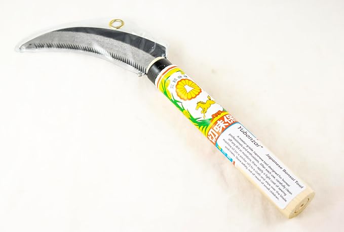 4.5" Kikufuji Serrated Blade Sickle for Bonsai Tree Re-Potting Tool & All Purposes Tool (KIKU4.5)