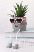 Zen Home Cute Fake Plants for Shelf - Mini Succulent Plants - Small Artificial Plants for Shelf Decor - Desk Plants for Office - Small Faux Plant - Fake Desk Plant for Office or Class (Shy Mom)