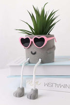 Zen Home Cute Fake Plants for Shelf - Mini Succulent Plants - Small Artificial Plants for Shelf Decor - Desk Plants for Office - Small Faux Plant - Fake Desk Plant for Office or Class (Shy Mom)