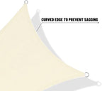 SUNNY GUARD Custom Size 6'x8' Butter Cream Sun Shade Sail Rectangle UV Block Shade for Backyard Yard Patio Deck Garden(Customized)