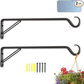 AILIN YELOKIE 2 Pack Extra Long 19 Inch Heavy-Duty Rust-Resistant Solid Steel Plant Hangers and Bird Feeder Hangers for Indoor and Outdoor Decor, Wall Hooks