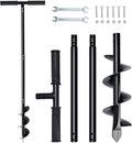 Heavy Duty Manual Garden Auger Drill 4" x 42" Post Hole Digger Hand Spiral Drill for Digging Planting Bulb Bedding
