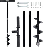 Heavy Duty Manual Garden Auger Drill 4" x 42" Post Hole Digger Hand Spiral Drill for Digging Planting Bulb Bedding
