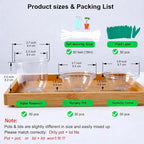 ORIMERC 30 Set Nursery Pots with Humidity Dome, Clear Nursery Pots with Drainage, Self Watering Small Plant Pots, Seedling Pots for Plants, Seed Starter Pots for Planting Vegetables Fruit Flower