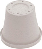 Bloem Terra 6" Diameter Round Vanilla Bean Resin Planter Pot with Drainage Holes for Indoor and Outdoor Gardening
