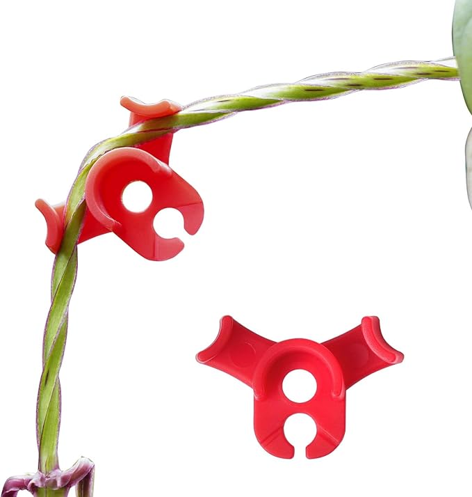 XINHUIDALSQ 60 PCS Low-Pressure Plant Training Clip, 90 Degrees Plant Stem Trainer, Plant Training Clips Plant Bud Bender, Gentle Plant Clips(Red)