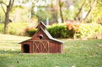 Glitzhome Bird Houses for Outdoors, 20.67" H Rustic Wooden Bird House Barn Design Hand Painted Birdhouse Extra-Large Bird Houses for Outsides