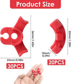50 Pcs Plant Training Clips, Adjustable Low-Stress Training Plant Clips, Reusable 90-Degree Bendies Folder to Bend for Tomatoes Cucumbers Beans Climbing Plants in Indoor Outdoor Gardens (Red)