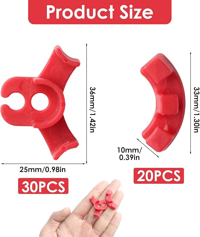 50 Pcs Plant Training Clips, Adjustable Low-Stress Training Plant Clips, Reusable 90-Degree Bendies Folder to Bend for Tomatoes Cucumbers Beans Climbing Plants in Indoor Outdoor Gardens (Red)