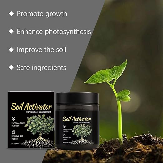 Soil Activators, Organic Soil Activator & Plant Fertilizer, Supports Root Development & Nutrient Absorption for Garden, Lawn, Indoor & Outdoor Plants 200g