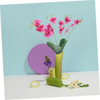 Real Touch Artificial Orchid Stems Purple Flowers for Living Room Decor