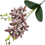Soft Film Leaf Double Fork 9-Head Tiger Head Orchid Home Living Room DIY Flower Arrangement Ornaments Wedding Flowers (Color : 11)
