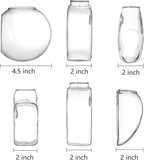 yarlung Set of 6 Wall Hanging Planter Terrarium, Clear Glass Plant Vase Wall Mount for Propagating Hydroponics Plant, Indoor Air Plants, Stylish 6 Shapes (Plants Not Included)