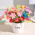 CRASPIRE 2 Styles Butterfly Plant Decoration Flower Pot Suncatcher Acrylic Garden Stake Hanger Decor Blue Yellow Butterflies Catcher Hugger for Art Indoor Outdoor Patio Pots Yard Farmhouse