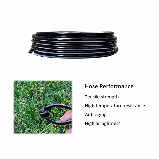 Drip Irrigation Kit 52ft 5/16“ID Inche Pipe Solutions for Large Gardens with Low Water Pressure Away from The Water Source